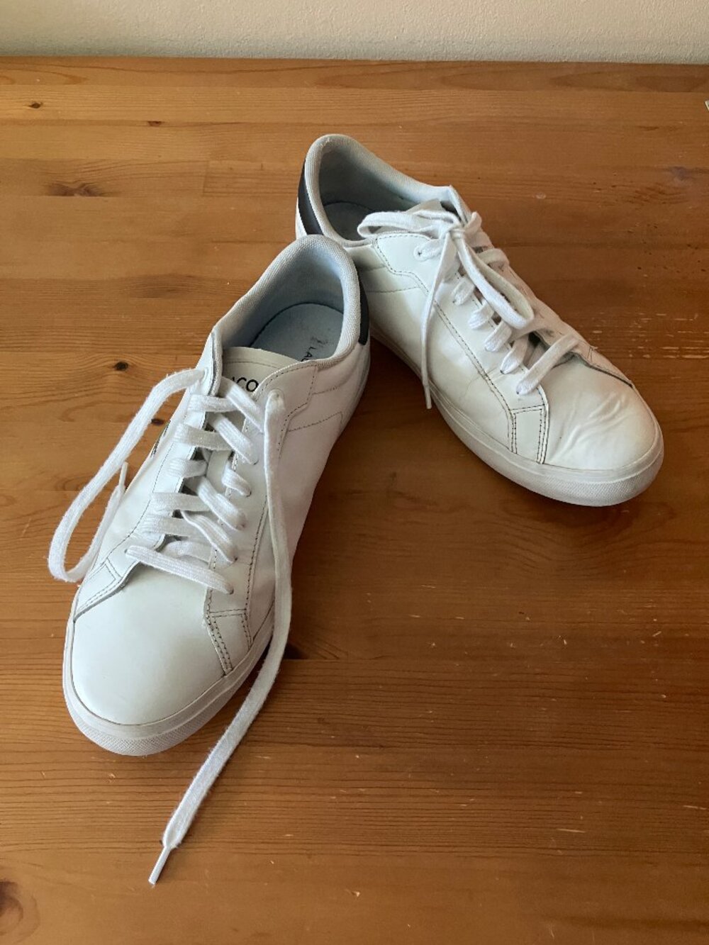 LACOSTE Powercount low-top men's sneackers White Leather USA Sz 10